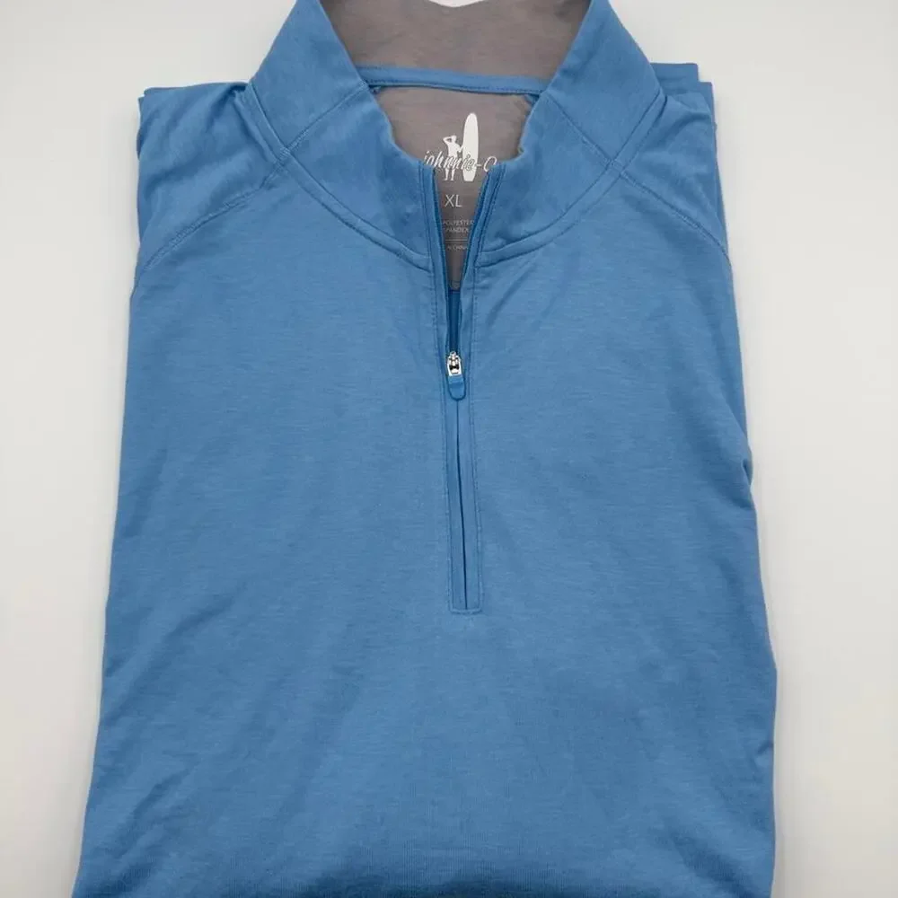 Johnnie O golf quarter zip light blue size large. 92% polyester 8% spandex